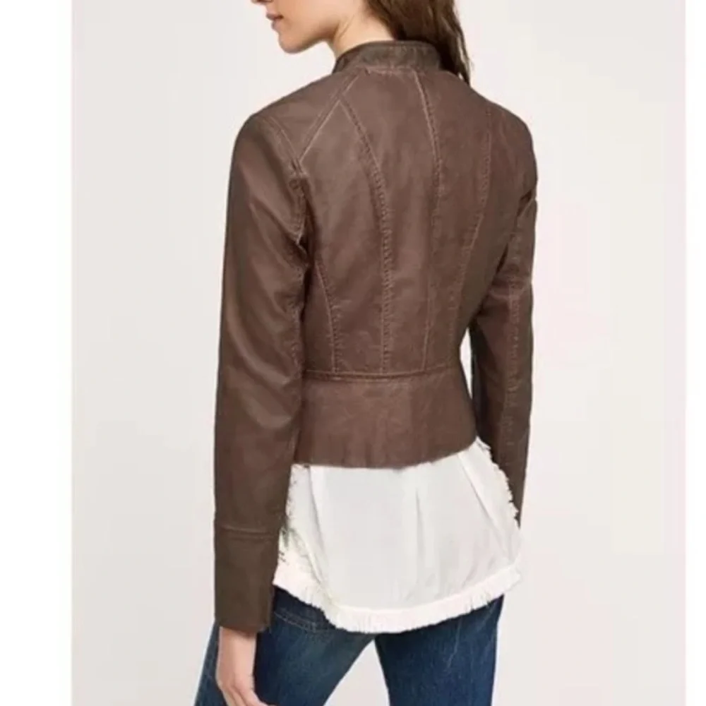 Hei Hei Dara Anthropologie Vegan Leather Jacket - Picture 13 of 14